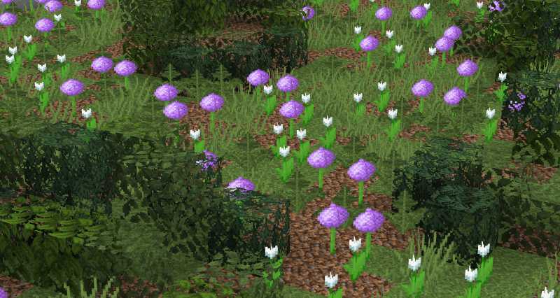 Flowers in Minecraft